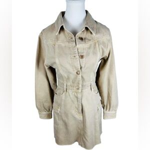 Zara Women's Beige Denim Dress Size S